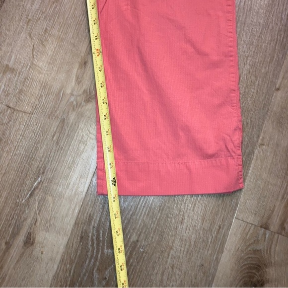 Chico's Women Size 1 (8) Cotton Crop Coral Orange Pant Lightweight |Beach Boho - Picture 11 of 15